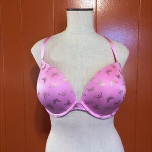 Victoria's Secret Pink Butterfly Push-Up Bra Full Coverage